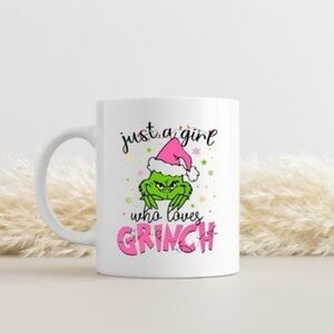 Just A Girl Who Loves Grinch Ceramic Coffee Mug